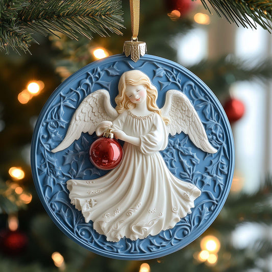 Bauble Angel Christmas Mica Ornament GFSPQM148
