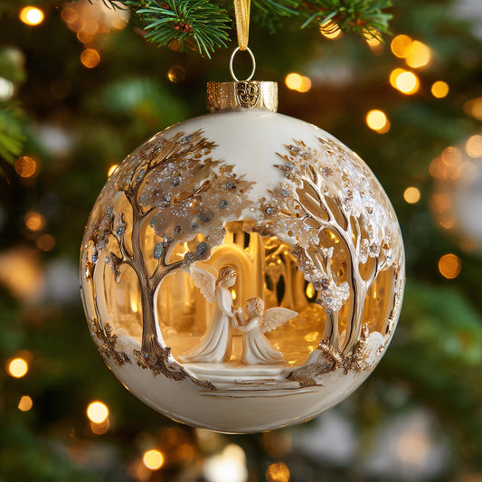 Angel Diorama Christmas Mica Ornament GFSPQM149