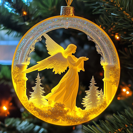 Glowing Angel Christmas Mica Ornament GFSPQM156