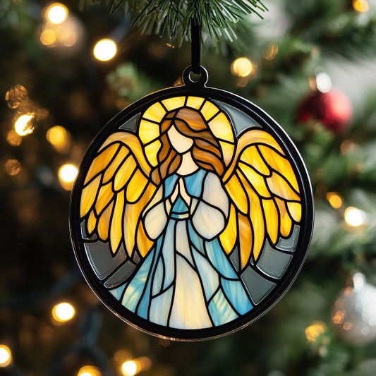Praying Angel Christmas Mica Ornament GFSPQM158