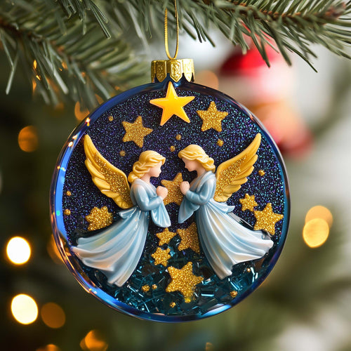 Starry Angels Christmas Mica Ornament GFSPQM159