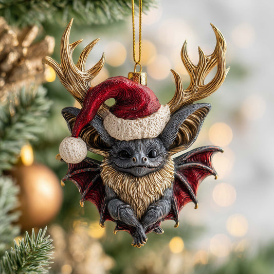 Reindeer Bat Christmas Mica Ornament GFSPQM162