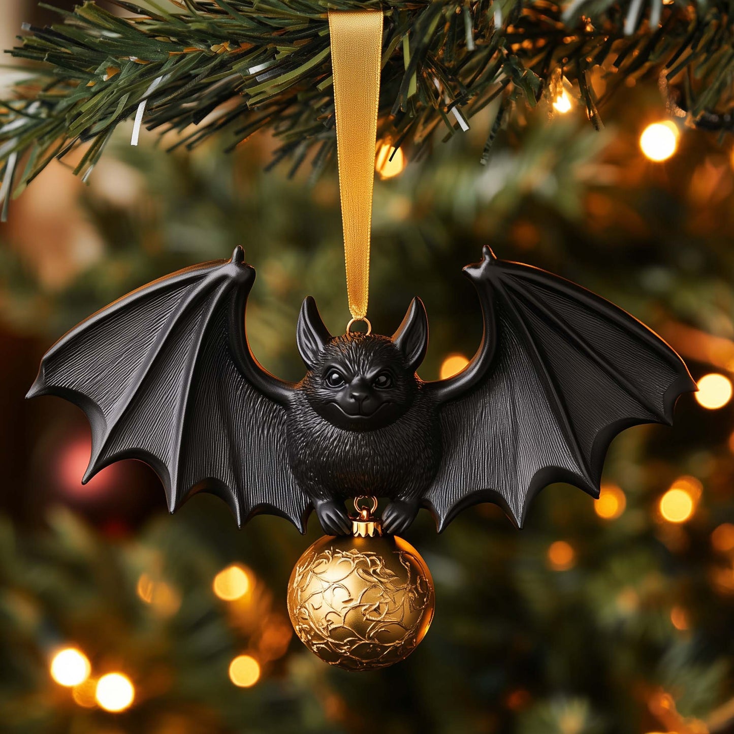 Bauble Bat Christmas Mica Ornament GFSPQM165