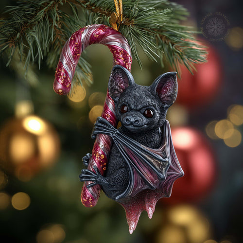 Candy Bat Christmas Mica Ornament GFSPQM166