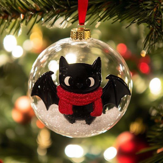 Globe Bat Christmas Mica Ornament GFSPQM174