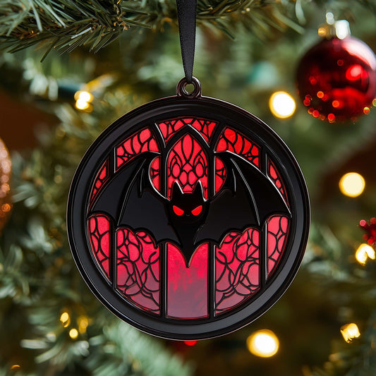 Gothic Bat Christmas Mica Ornament GFSPQM177