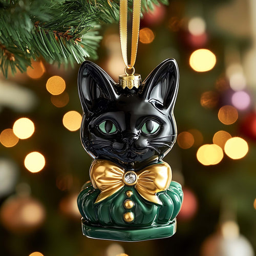 Gold Bowtie Christmas Mica Ornament GFSPQM189