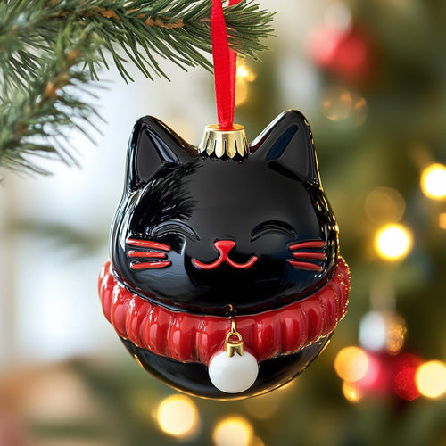 Jingle Cat Christmas Mica Ornament GFSPQM190