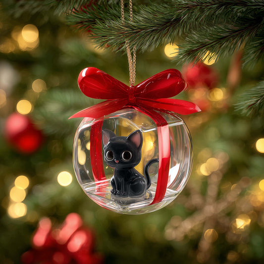 Gift Kitten Christmas Mica Ornament GFSPQM193