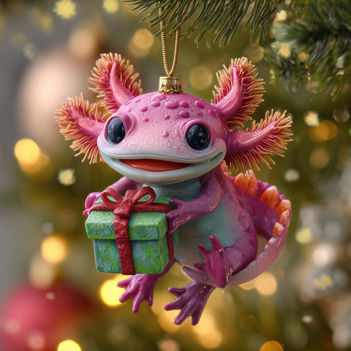 Gift Axolotl Christmas Mica Ornament GFSPQM218