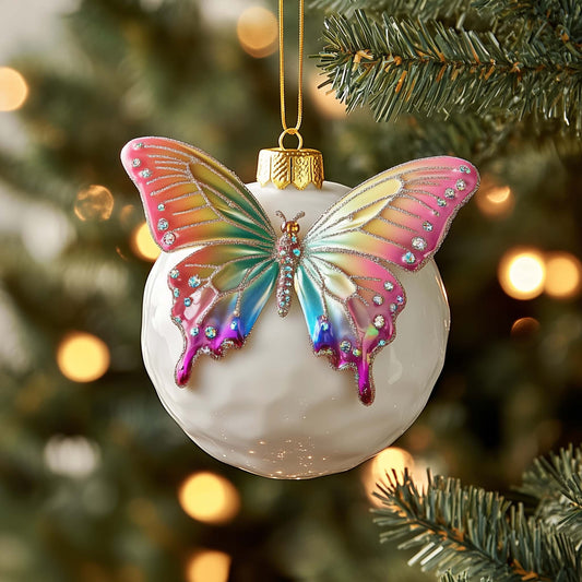 Jeweled Bauble Christmas Mica Ornament GFSPQM226