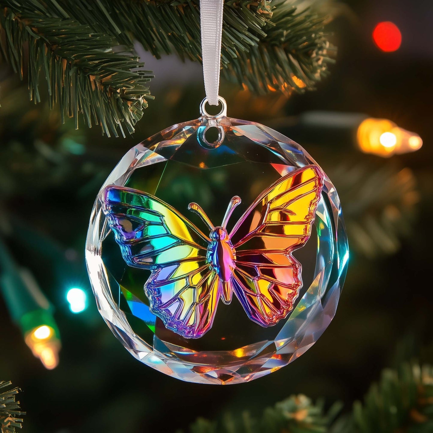 Crystal Butterfly Christmas Mica Ornament GFSPQM230