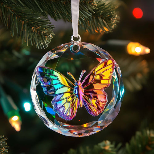 Crystal Butterfly Christmas Mica Ornament GFSPQM230