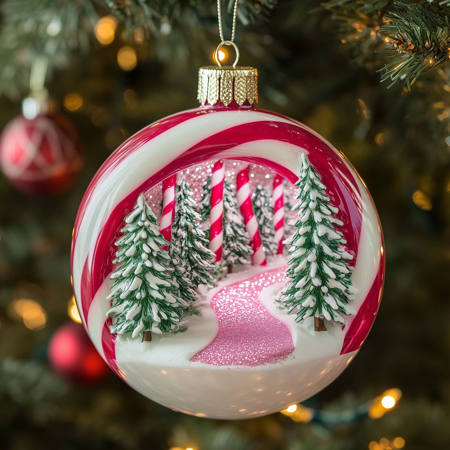 Candy Forest Christmas Mica Ornament GFSPQM291