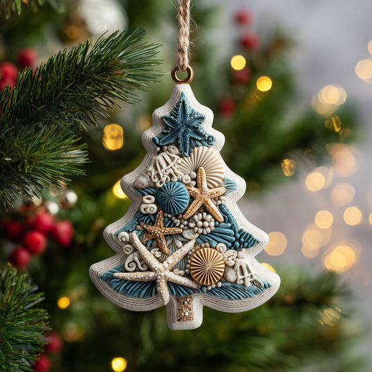 Coastal Tree Christmas Mica Ornament GFSPQM30