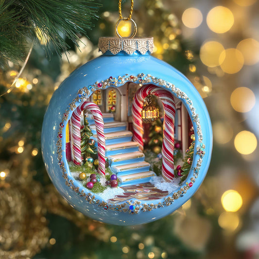 Candy Staircase Christmas Mica Ornament GFSPQM301