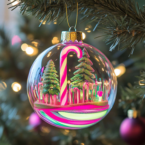 Neon Forest Christmas Mica Ornament GFSPQM303