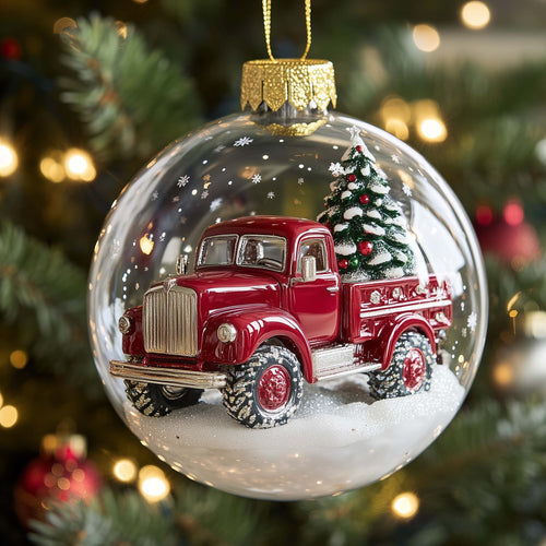 Tree Truck Christmas Mica Ornament GFSPQM312