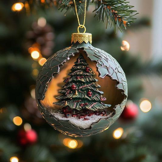 Tree Diorama Christmas Mica Ornament GFSPQM33