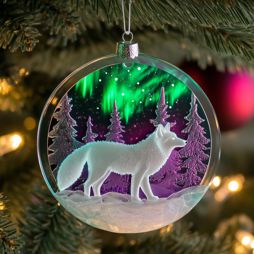 Northern Fox Christmas Mica Ornament GFSPQM340