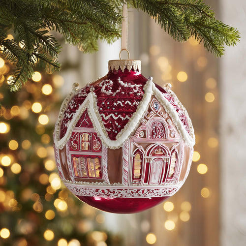 Gingerbread Bauble Christmas Mica Ornament GFSPQM368