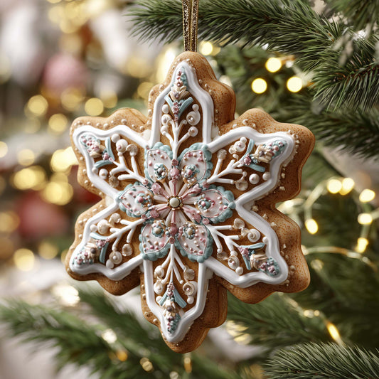 Jeweled Snowflake Christmas Mica Ornament GFSPQM36