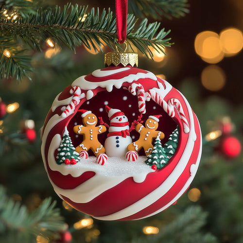 Peppermint Pals Christmas Mica Ornament GFSPQM371