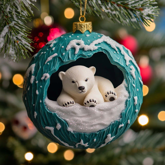 Polar Cub Christmas Mica Ornament GFSPQM377