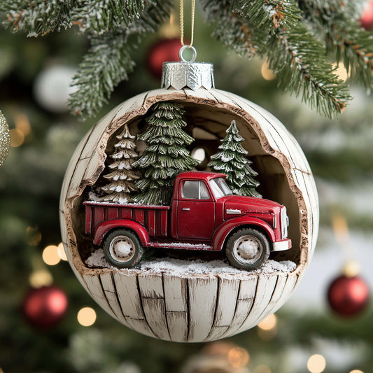 Woody Truck Christmas Mica Ornament GFSPQM391