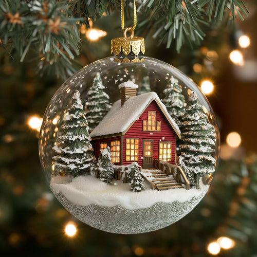 Lodge Globe Christmas Mica Ornament GFSPQM411