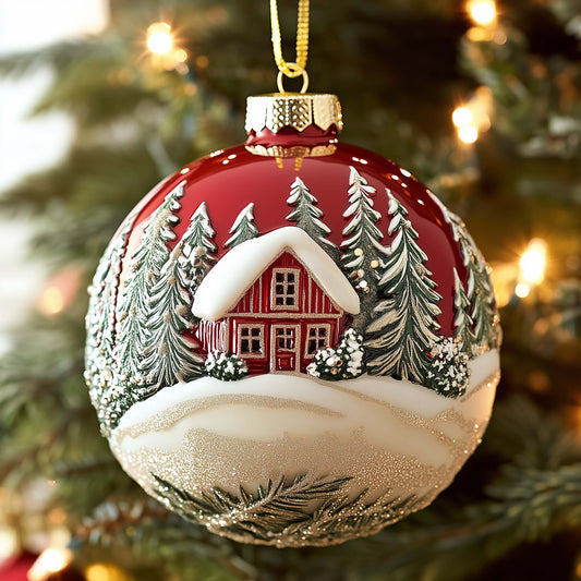 Red Bauble Christmas Mica Ornament GFSPQM413