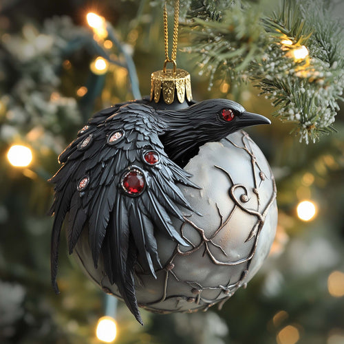 Raven Jewel Christmas Mica Ornament GFSPQM442
