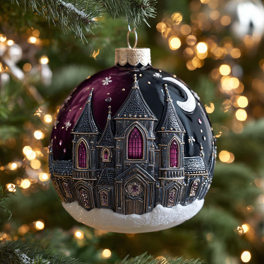 Night Castle Christmas Mica Ornament GFSPQM444
