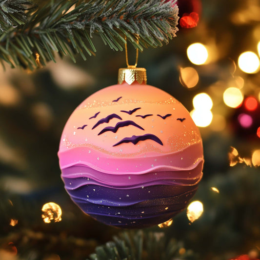 Sunset Orb Christmas Mica Ornament GFSPQM454