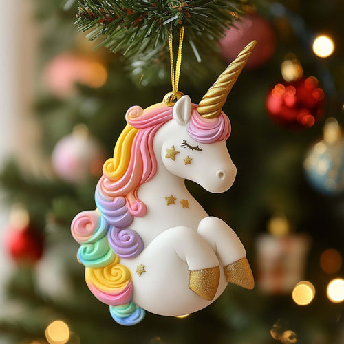 Jeweled Unicorn Christmas Mica Ornament GFSPQM49