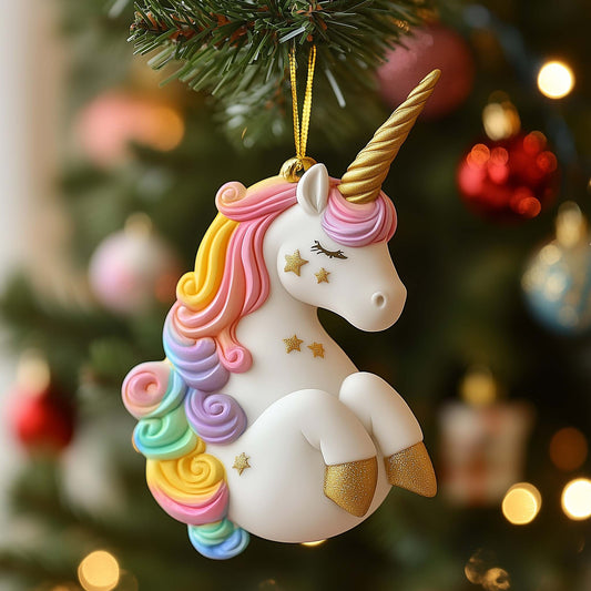 Jeweled Unicorn Christmas Mica Ornament GFSPQM49