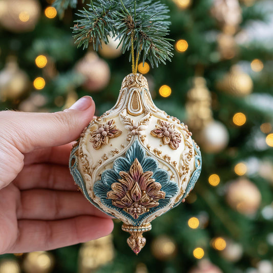Ornate Bauble Christmas Mica Ornament GFSPQM60