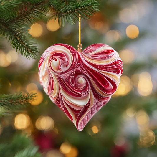 Swirl Heart Christmas Mica Ornament GFSPQM64