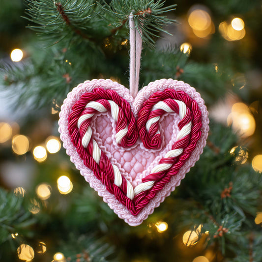 Candy Heart Christmas Mica Ornament GFSPQM65