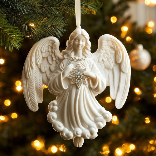 Star Angel Christmas Mica Ornament GFSPQM78