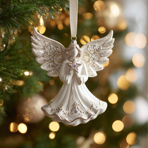 Ornate Angel Christmas Mica Ornament GFSPQM79