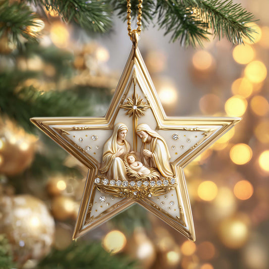 Nativity Star Christmas Mica Ornament GFSPQM86