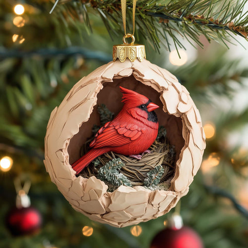 Nested Cardinal Christmas Mica Ornament GFSPQM95