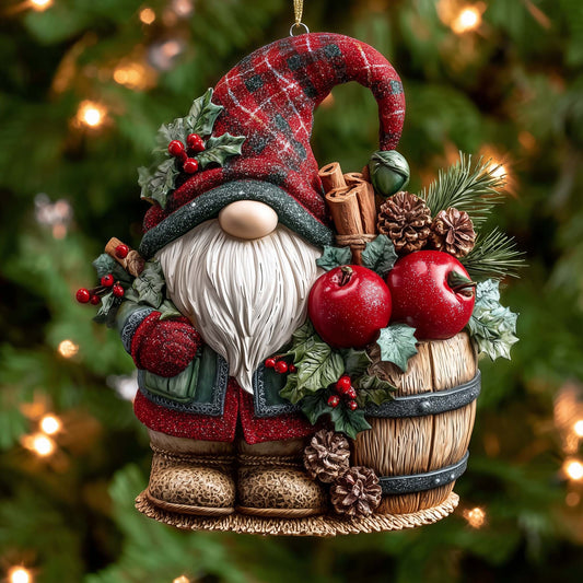 Festive Gnome Christmas Mica Ornament GFSPTG101
