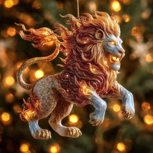 Majestic Lion Christmas Mica Ornament GFSPTG106
