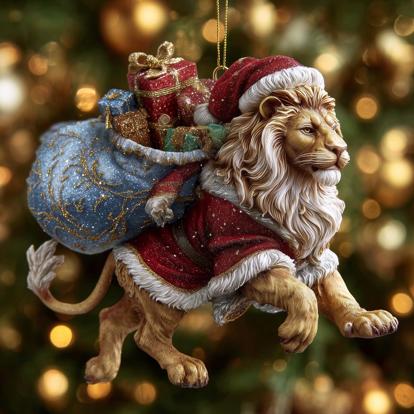 Majestic Lion Christmas Mica Ornament GFSPTG109