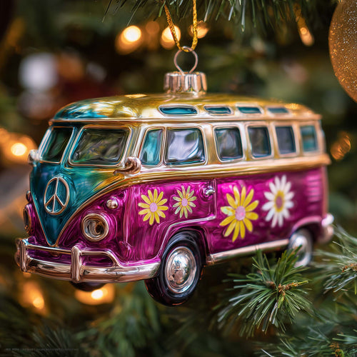 Holiday Van Christmas Mica Ornament GFSPTG21