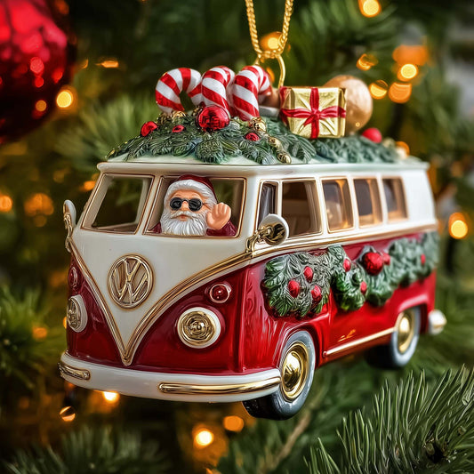 Holiday Van Christmas Mica Ornament GFSPTG22
