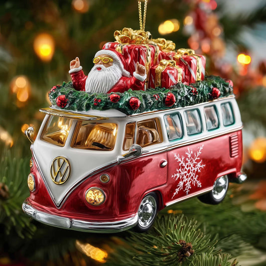 Holiday Van Christmas Mica Ornament GFSPTG23