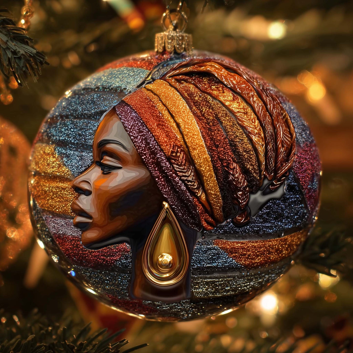 Golden Queens Christmas Mica Ornament GFSPTG28